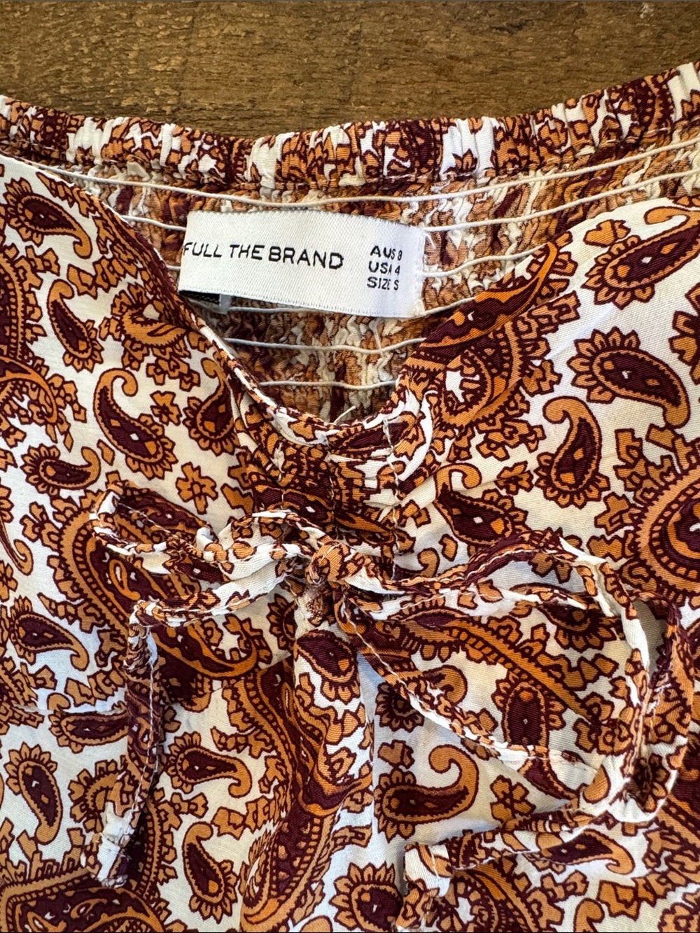 Faithfull the Brand Rust Paisley Midi Dress - Picture 3 of 4